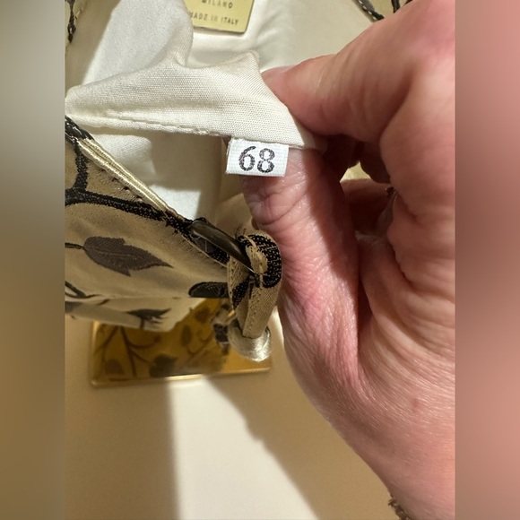 Prada 1997 Silk Champagne Floral Brocade Handbag - Picture 10 of 11